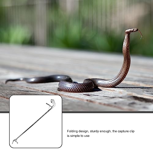POPETPOP Snake Snake Grabber -up Handling Tool Retractable Snake Hook Snake Catcher Clip Metal Snake Tongs Reacher Trash Pickers up Grabber Elder Crab Stainless Steel Reptile