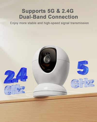 usogood 2.5K Indoor Camera for Home Security, 360° Security Camera Indoor, Baby/Pet Camera with Phone App, Support 5G/2.4Ghz WiFi, Auto Motion Tracking Detection, 2-Way Audio, Best Gift(2-Pack) - color: White-2