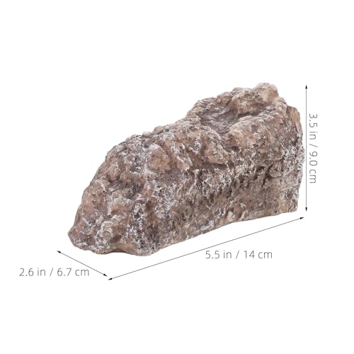Reptile Hide Cave: Corner Rock Hideout Resin Lizard Basking Platform - Habitat Decoration for Snakes, Geckos, Lizards, Turtles and Amphibians 5.5x3.5''