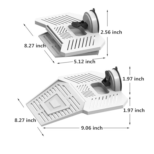 alfyng Turtle Basking Platform, Turtle Resting Basking Platform Ramp, Removable Tortoise Climbing Ladder Resting Terrace for Reptiles Amphibian Habitat Hideouts Aquarium Floating Dock (White, L) - color: White, size: L