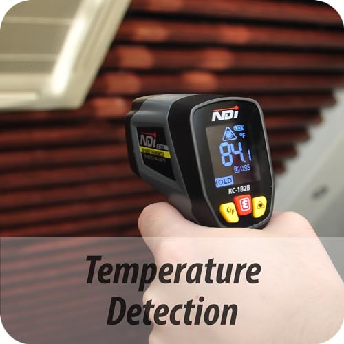 Infrared Thermometer Temperature Gun -58℉~1202℉, Digital Laser Surface Temp Reader for Cooking, Pizza Oven, Candy, Griddle HVAC IR Thermometer Temp Gun with Adjustable Emissivity