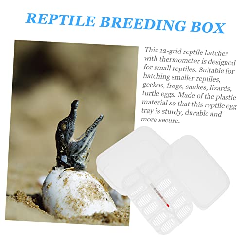 POPETPOP 12 Egg Incubation Tray for Reptiles Container Reptile Safe Easy to Clean Manage