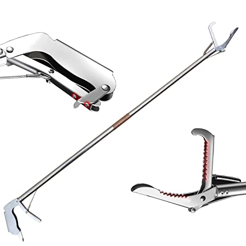 Collapsible Grabber Reacher Heavy Duty Trash Picker Extra Long Garden Nabber Litter with 3-Class Lock All-Stainless Steel 60 inches