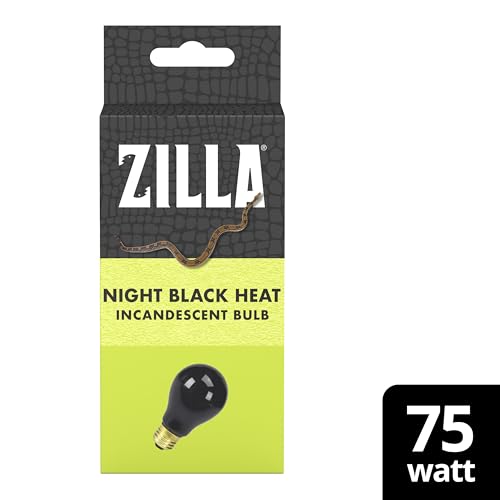 Zilla Incandescent Bulb, Night Black, Ideal for Nocturnal Reptile Species - size: 75 Watts, style: Night Black