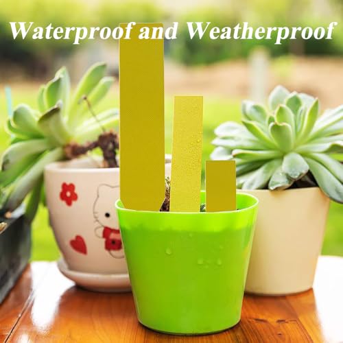 100 Pack Plant Labels- Waterproof Garden Markers, Durable Plant Tags for Seedlings,Vegetables,Indoor & Outdoor Gardening(Yellow) - color: Yellow