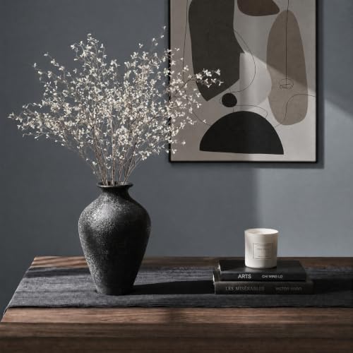 Dry Twig Faux Floral: 5 Pcs 37" Spring White Floral Stems,Branches for Vase | Farmhouse Rustic Decor, Home Decor Indoor, White Foliage Branches,Long Stem Artificial Flowers for Tall Vase - color: Ivory White