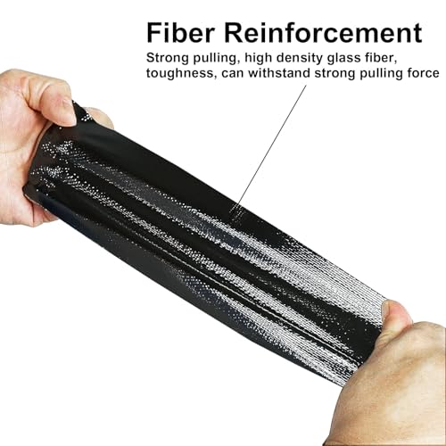 BOMEI PACK Adhesive Black Aluminum Foil Heat Shield Tape Barrier 3in x 66ft, Fiberglass Thermal Insulation Reflective Material High Temp Protection 1 Pack - size: 7.62 cm x 20.12 m x 0.14 mm