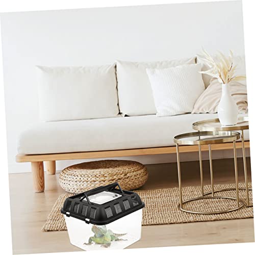 VANZACK Compact Turtle Travel Crate Reptile Carrier Breeding Box Pet Supply Spider Holding Container