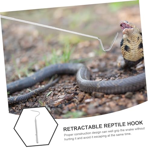 LIOOBO Snake Catching Hook Sturdy Reptile Accessory Snake Grabber Tool Extension
