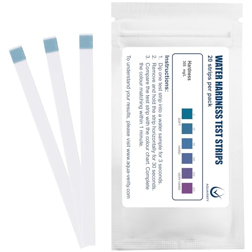 Water Hardness Test Strips – Pack of 20 – Fast & Accurate Results in 30 Seconds – Water Hardness Test Kit for Calcium & Magnesium Levels – Tap, Aquariums, Pools, Hot Tubs, and Appliances | Get Reliable and Fast Results in 30 Seconds – Hard Water Testing K