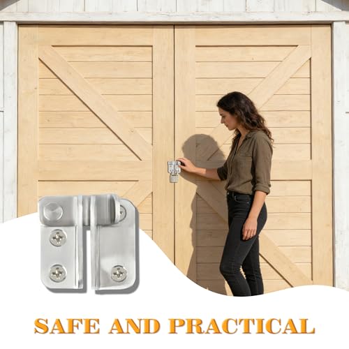 Alise Flip Latch Gate Latch,Shed Door Latch Barn Door Lock Brushed,2 Pcs | Stainless Steel Door Lock Latches for Shed Barn Wooden Fence Chicken Dog Cage Window Cabinet Backyard Garage - color: Brushed Nickel, size: Small Size