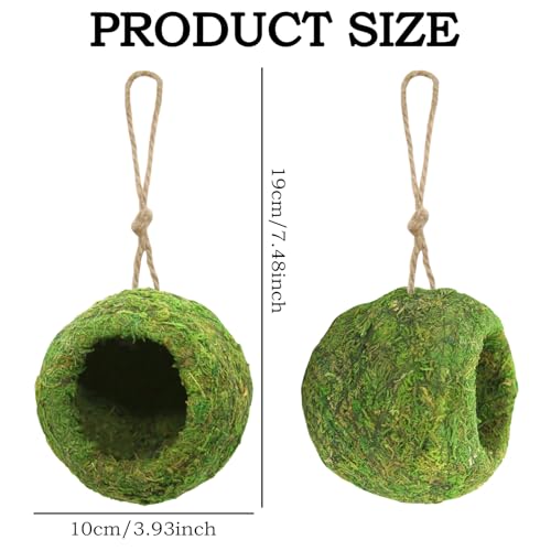 1Pcs Handmade Gecko Crested Accessories Tank Hide Reptile, Natural Hanging Shelter Hammock, Reptile & Amphibian Habitat Hideouts for Crested Gecko Tank Accessories, Bearded Dragon, Hermit Crab, Snake