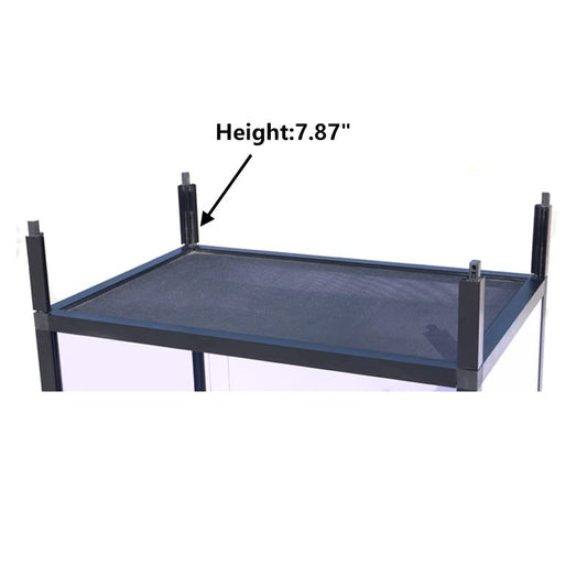 Reptile Enclosure Stand – 7.87'' Stackable Spacer Set for PVC Terrariums, Exclusive Cage Holder for ToxiRium Tanks, 4 Pack-Black - size: spacer-black