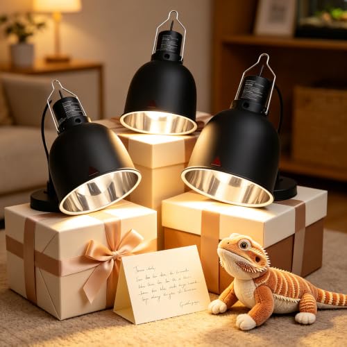 2026 New Reptile Light Fixture 2 Packs 5.5 Inch Deep Dome Lamp Cap, Optical Reflection Cover for Reptile Glass Terrariums