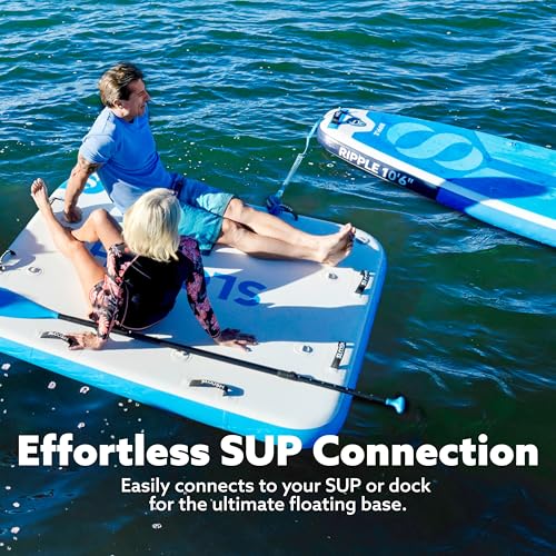 SLOOSH Inflatable Floating Dock, Inflatable Dock Floating Platform, Portable Air Dock Platform Fit for Pool, Lake, Beach with Non-Slip Surface - size: 6Ft X 5Ft