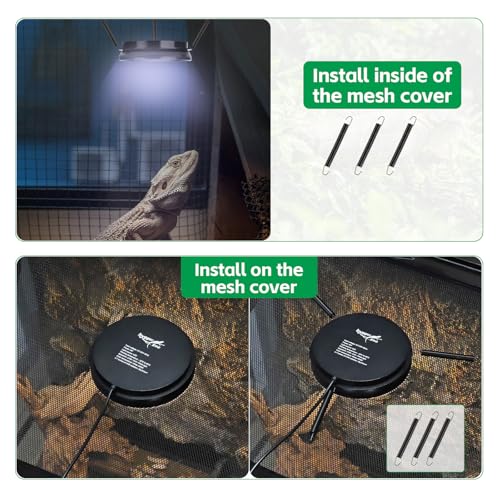 UVB Light for Reptiles with Dimming, LED UVB Light Bulb Fixture for Bearded Dragon Gecko Lizard Turtle Snake, Adjustable Brightness UVA UVB Lamp for Tropical & Desert Reptile Tank Accessories 8W Black - size: 8W-Balck