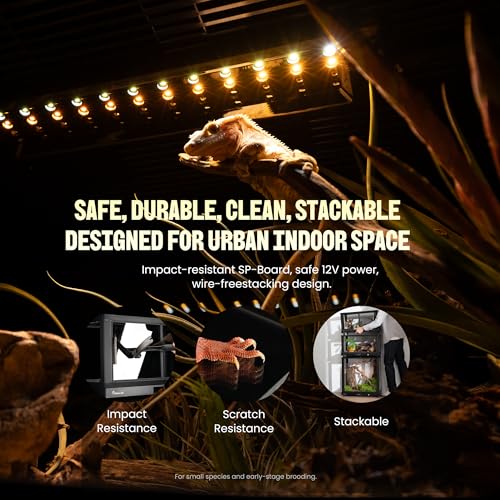 All-in-ONE Smart Reptile Tank, Reptile Enclosure,Terrarium Tank,Screen Ventilation Habitat,Amphibians,Suitable for Keeping Lizards, Geckos and Snakes (Marble, CP1) - color: MARBLE, size: CP1