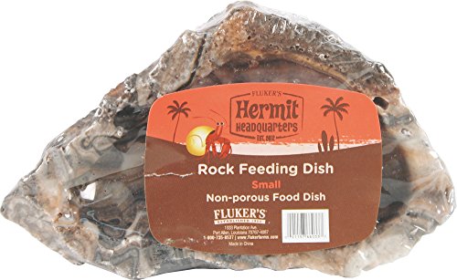 Fluker's Rock Bowl, Food & Water Dish for Hermit Crabs, Small 4" - size: Small