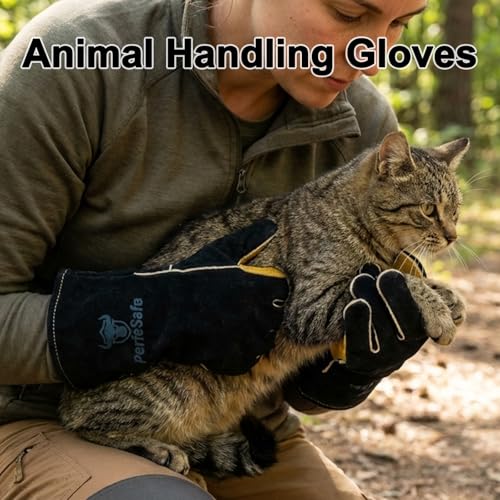 Welding Gloves Heat Resistant Leather Fireproof Gloves 14in Black | Welders Gloves for MIG TIG Stick, Grill Gloves Mitts for BBQ,Oven,Forge,Fireplace,Fire Pit,Furnace,Wood Stove,Dry Ice,Baking - color: 14 Inches Black