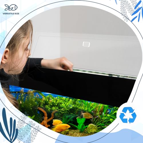 Aquarium Lids Acrylic Canopy 2 Pieces Set 22.95 x 16.61 x 0.28 Inch for 75/90/110 Gallon with Center Brace Aquariums Cover Fish Tank Lid with a Hook Knife, Clear - size: 48" Long X 18" Wide