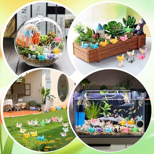 Luminous Mini Resin Axolotl 17 Glow Tiny Little Resin Axolotl hides Plastic Animals Digital Garden Miniature Landscape Aquarium Potting DIY Miniature Dollhouse Decor (51 PCS)
