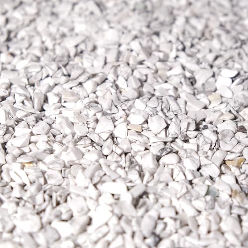 Howlite Chips Bulk 1lb, 1200+ Pieces, 5-8mm Natural Gemstones - color: Howlite, size: 1LB