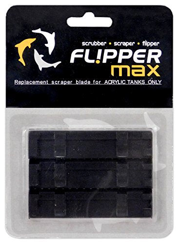 Flipper 3 Piece Replacement Acrylic Blades for Tanks - size: 3 Pack, style: Max