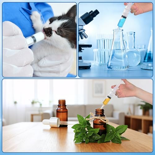 20ml Syringe Without Needle for Liquids, Individually Wrapped, 5 Pack | Plastic Syringe with Caps for Liquids, Pet Feeding, Ink Refilling, Oil or Glue Applicator - style: 20cc