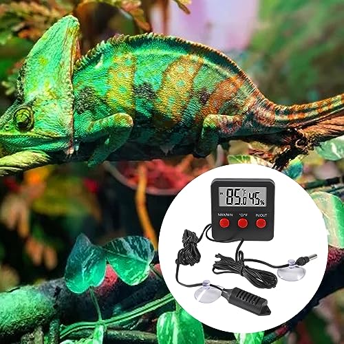 3Pcs Digital Thermometer and Humidity Thermometers Indoor and Outdoor Digital Temperature and Hygrometer Gauge with Probe for Reptile Terrarium Thermometer Pet Keeping - color: 3PCS