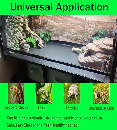 Bearded Dragon Tank Accessories, Large Reptile Carpet, Reptile Mat, Bearded Dragon, Leopard Gecko Substrate,Bearded Dragon Tank Flooring, Snake,Tortoise Bedding(18"x80")
