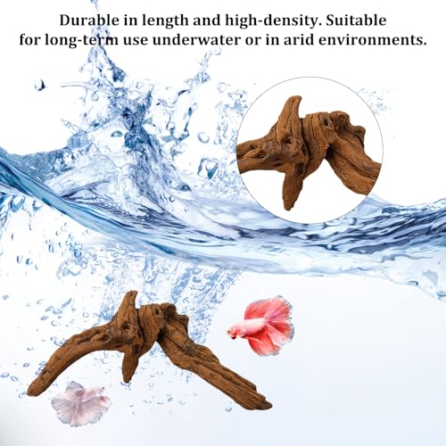 4PCS Driftwood for Aquarium, 1.96''-5.91'' Aquarium Driftwood, Fish Tank Driftwood, Ideal for Fish Tanks, Freshwater Aquariums, Terrariums(Random Style)