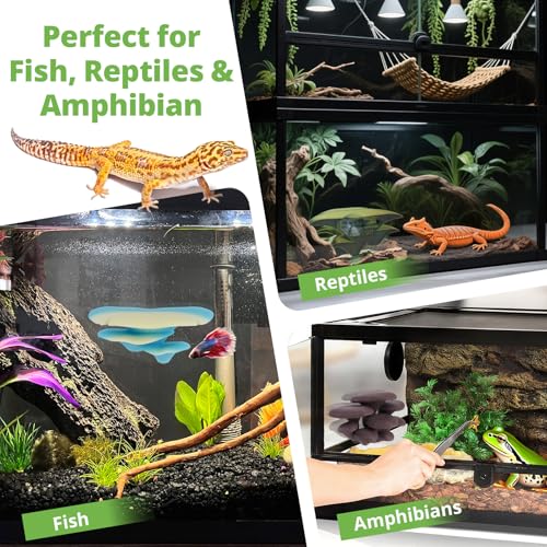 Westant Mushroom Decor for Reptile Tank, Pet-Safe (Cocoa, Trio Cap) | Realistic terrarium plants for fish tanks, leopard & crested geckos, bearded dragons, tree frogs, and snakes - color: Cocoa, size: Trio Cap