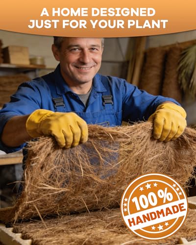Coco Liners for Planters - 16" x 120" Thick Coconut Fiber, Pre-Drained Planter Liner, Reptile Bedding & Garden Mat | 100% Natural & Biodegradable Coconut Coir for Plants - size: 16 inches x 120 inches