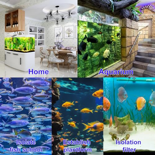 24 PCS Black Aquarium Fish Tank Divider, 11.8 x 11.8 Inch | Board Divider Fish Tank Bottom, Aquarium Filter Bottom Tray, Grid Isolation Board Partition for Aquarium,Fish Tank