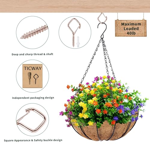 12 PCS Q-Hanger Hooks for String Lights, Ceiling Hangers for Plants & Wind Chimes, Christmas Decorations Outdoor Hooks Rose Gold (No Drill Bit) - color: Rose Gold, size: 12