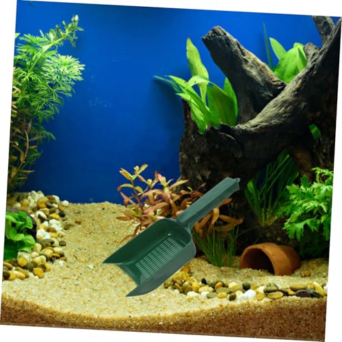 BESPORTBLE Aquarium Gravel Scoop Fish Tank Water and Sand Shovel Reptile Poop Scooper Small Portable Tool for Cleaning Tank Handheld Plastic Bucket Shovel