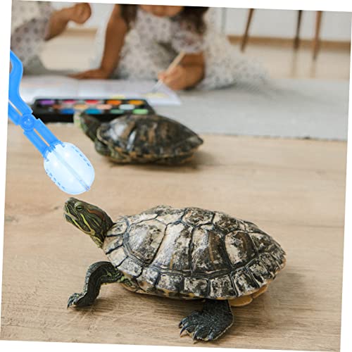 POPETPOP 3Pcs Pet Poop Clamp for Reptiles and Animals Durable Waste Picker Tool for Terrarium Lizards Frogs and Spiders Blue