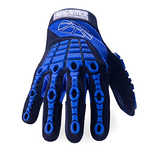 HexArmor Cut-Resistant Impact Protection Padded-Palm Work Gloves | Chrome Series® 4024 | Small - color: Chrome Series 4024, size: Small (Pack of 1)