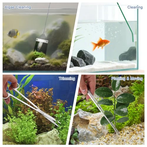Lpraer 8.53ft Aquarium Siphon Vacuum Cleaner Tool Kit for Fish Tank Water Change Cleaning Sand & Gravel, Compatible with Various Tank Sizes