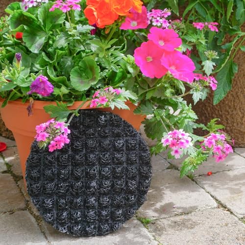 3D Mesh Planter Pot Drainage Insert Disc – Made in USA – Keeps Soil in, Lets Water Drain Out – Cleaner, Lighter Alternative to Gravel for Indoor & Outdoor Planters (6" – 5 Pack) - size: 6" – 5 Pack