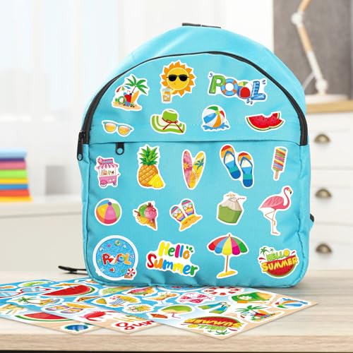 312Pcs Summer Stickers, Self Adhesive Hawaii Tropical Sticker Summer Pineapple Sun Beach Stickers for Scrapbooks Envelopes Cards Gifts Crafts Party Favors Class Rewards - style: Summer2