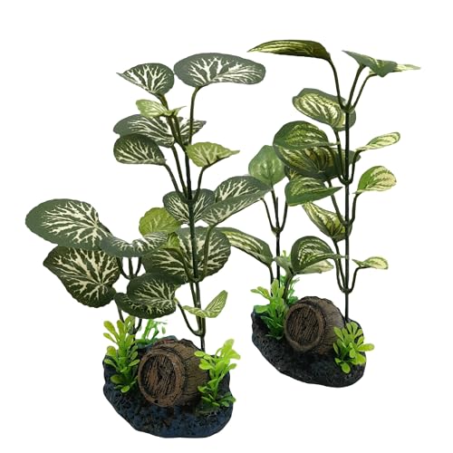 M2cbridge Artificial Fish Tank Plants Silk Aquarium Plastic Plant Aquatic Water Grass Foreground Decor(2PCS Grasses) - color: 2pcs Grasses