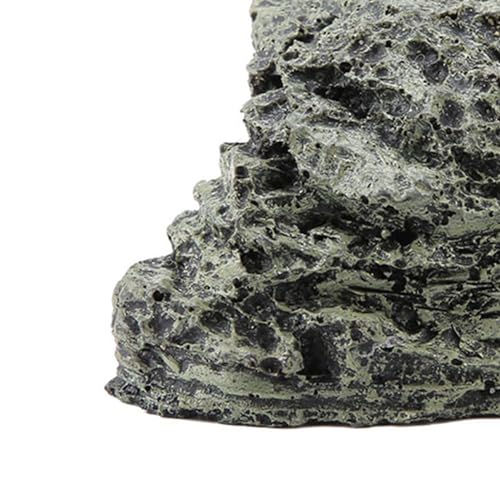 lyrlody Fish Hiding Cave, Reptile Hideout Cave, Aquarium Decoration for Gecko, Axolotl, Small Animal Basking Hide Crawling Terrace Made of Safe Resin Simulated Rock Design (B-025A Small Cave)