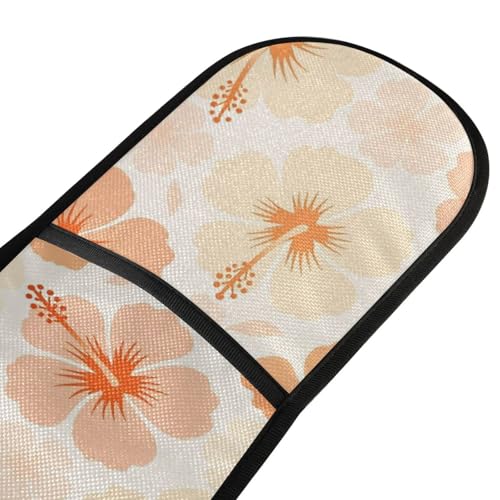 Dual-functionality Mitts and Pot Holders Sets High Heat Resistant Pot Holder Gloves Kitchen Aid BBQ (Orange Y2k Tropical Floral) - color: Orange Y2k Tropical Floral