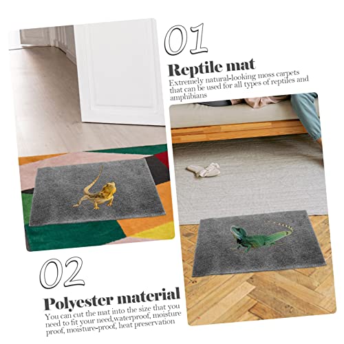 LIOOBO 2pcs Reptile Tank Accessories Decorative Reptile Carpet Tortoise Bedding Cypress Mulch Pad Household Snake Bedding