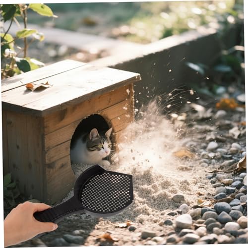 Totority 2pcs Cat Litter Scoop Set Ergonomic Handle Fine Sifting Design for Efficient Waste Removal in Cat Litter Boxes and Reptile Terrariums Multifunctional Cleaning Tool