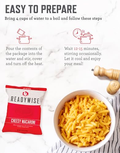 ReadyWise Emergency Food Supply - 84 Servings Breakfast & Entrée Bucket, Protein Meals, Dehydrated & Freeze Dried Food for Backpacking, Camping Essentials & Prepping Supplies, up to 25 Year Shelf Life