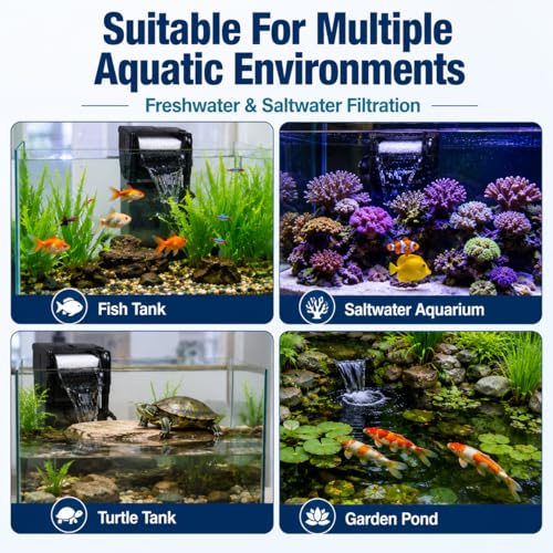 MAQIHAN Aquarium Filter Media Pad - White Filter Floss, 39.4 x 11.8 Inch | Filter Foam Roll, Fish Tank Filter Floss for Freshwater & Saltwater Aquariums, Ponds, Turtle Tanks, Polishing Pad Clear Water