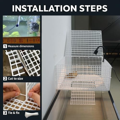 12 PCS DIY Turtle Basking Platform Tools and Accessories for Creative Layouts –Ideal Turtle Tank Accessories (White, Small)