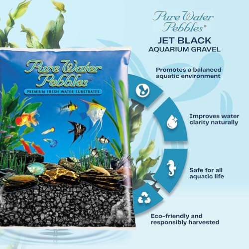 Jet Black Aquarium Gravel - 5 lbs - Non-Toxic, Colorfast, Vibrant Substrate for Aquariums, Terrariums, Ponds & Crafts - color: Jet Black, size: 5 lb (Pack of 1)
